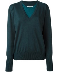 Женский темно-зеленый шерстяной свитер от Maison Margiela