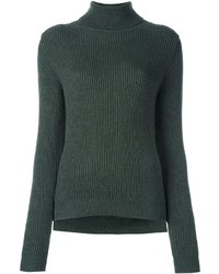 Женский темно-зеленый шерстяной свитер от P.A.R.O.S.H.