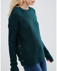 Женский темно-зеленый шерстяной свитер от Asos