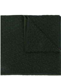 Мужской темно-зеленый шерстяной шарф от Fendi