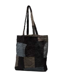 Мужская темно-коричневая большая сумка из плотной ткани от By Walid