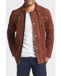 Темно-коричневая вельветовая куртка с воротником и на пуговицах