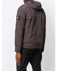 Мужская темно-коричневая ветровка от Stone Island