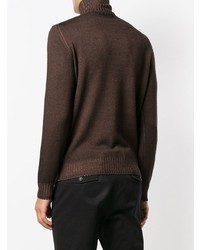 Мужская темно-коричневая водолазка от Dell'oglio