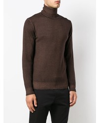 Мужская темно-коричневая водолазка от Dell'oglio
