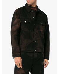 Мужская темно-коричневая джинсовая куртка от 424