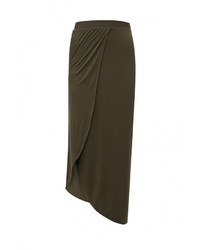 Темно-коричневая длинная юбка от Sisley