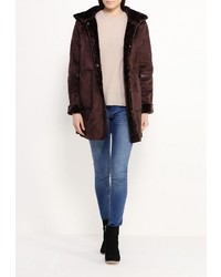 Женская темно-коричневая дубленка от Adrixx