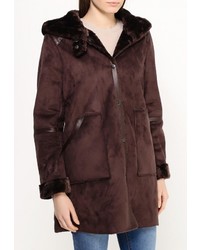 Женская темно-коричневая дубленка от Adrixx