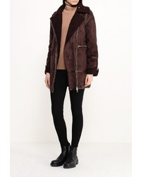 Женская темно-коричневая дубленка от Adrixx