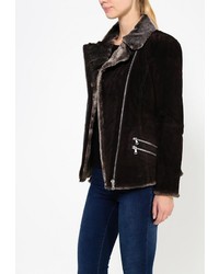 Женская темно-коричневая дубленка от Oakwood