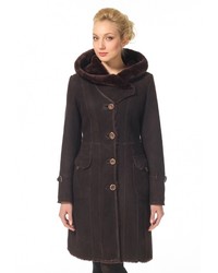 Женская темно-коричневая дубленка от Спартак