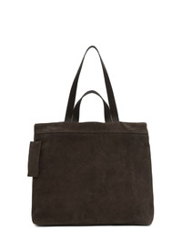 Мужская темно-коричневая замшевая большая сумка от Marsèll