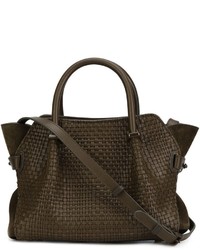 Темно-коричневая замшевая большая сумка от Nina Ricci