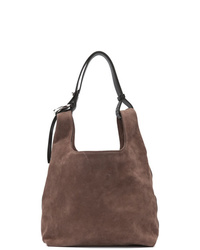 Темно-коричневая замшевая большая сумка от Rebecca Minkoff