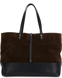 Темно-коричневая замшевая большая сумка от Tomas Maier