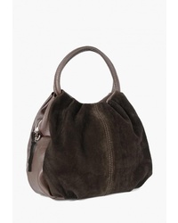 Темно-коричневая замшевая большая сумка от Vita