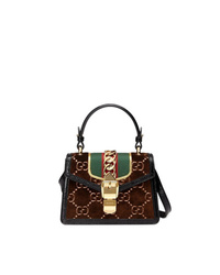 Темно-коричневая замшевая сумка-саквояж от Gucci
