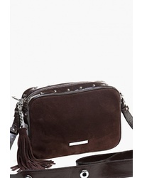Темно-коричневая замшевая сумка через плечо от Alessandro Birutti