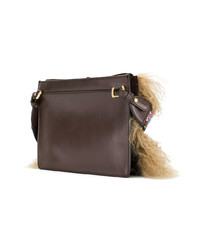 Темно-коричневая замшевая сумка через плечо от Etro
