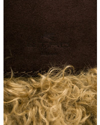 Темно-коричневая замшевая сумка через плечо от Etro