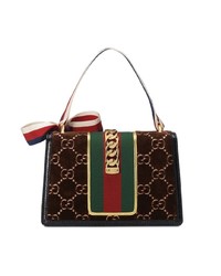 Темно-коричневая замшевая сумка через плечо от Gucci