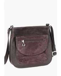 Темно-коричневая замшевая сумка через плечо от Vita