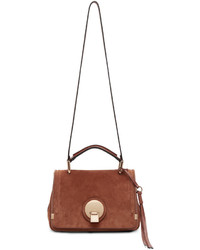 Женская темно-коричневая замшевая сумка от Chloé