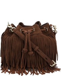 Женская темно-коричневая замшевая сумка от Rebecca Minkoff
