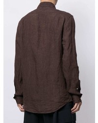 Мужская темно-коричневая классическая рубашка от Ralph Lauren Purple Label