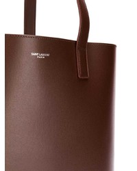 Мужская темно-коричневая кожаная большая сумка от Saint Laurent