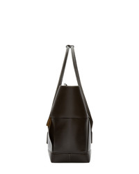 Мужская темно-коричневая кожаная большая сумка от Bottega Veneta