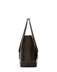 Мужская темно-коричневая кожаная большая сумка от Bottega Veneta