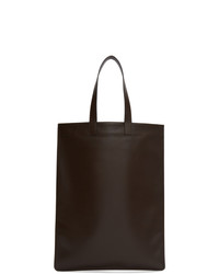 Мужская темно-коричневая кожаная большая сумка от Comme des Garcons Wallets