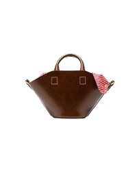 Темно-коричневая кожаная большая сумка от Trademark