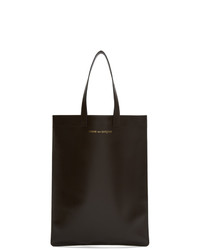 Мужская темно-коричневая кожаная большая сумка от Comme des Garcons Wallets