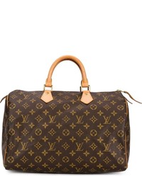 Темно-коричневая кожаная большая сумка от Louis Vuitton