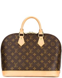 Темно-коричневая кожаная большая сумка от Louis Vuitton