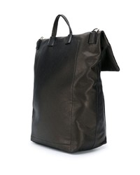 Мужская темно-коричневая кожаная большая сумка от Rick Owens