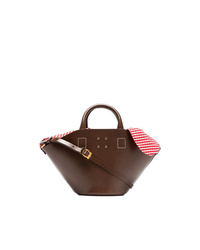 Темно-коричневая кожаная большая сумка от Trademark