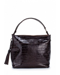 Темно-коричневая кожаная большая сумка от Vita