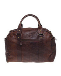 Мужская темно-коричневая кожаная дорожная сумка от Asos