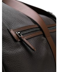 Мужская темно-коричневая кожаная дорожная сумка от Ermenegildo Zegna XXX