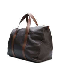 Мужская темно-коричневая кожаная дорожная сумка от Ermenegildo Zegna XXX