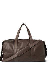 Мужская темно-коричневая кожаная дорожная сумка от Maison Margiela
