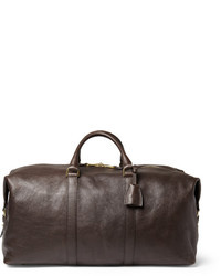 Мужская темно-коричневая кожаная дорожная сумка от Mulberry