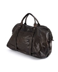 Мужская темно-коричневая кожаная дорожная сумка от Numero 10