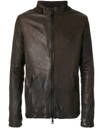 Мужская темно-коричневая кожаная куртка от Giorgio Brato