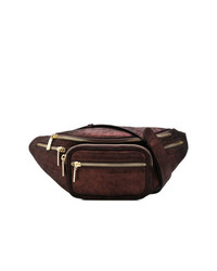 Темно-коричневая кожаная поясная сумка от Manokhi