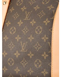 Женская темно-коричневая кожаная спортивная сумка с принтом от Louis Vuitton Vintage